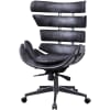 Megan Office Chair in Vintage Black Top Grain Leather & Aluminum Finish by Acme - 92552 - Image 3 of 0