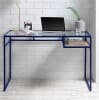 Yasin Executive Home Office Desk in Blue & Glass Finish by Acme - 92586 - Image 1 of 0