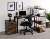 Zaidin Executive Home Office Desk in Weathered Oak & Black Finish by Acme - 92600 - Image 4 of 0