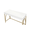 Lightmane Executive Home Office Desk in White High Gloss & Gold Finish by Acme - 92660 - Image 5 of 0