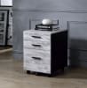 Ievi Executive Home Office Desk in Antique White & Black Finish by Acme - 92752 - Image 5 of 0