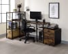 Vadna Executive Home Office Desk in Weathered Oak & Black Finish by Acme - 92765 - Image 4 of 0