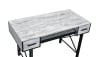 Settea Executive Home Office Desk in Antique White & Black Finish by Acme - 92797 - Image 4 of 0