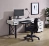 Settea Executive Home Office Desk in Antique White & Black Finish by Acme - 92797 - Image 5 of 0