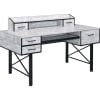 Safea Executive Home Office Desk in Antique White & Black Finish by Acme - 92802 - Image 2 of 0