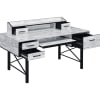 Safea Executive Home Office Desk in Antique White & Black Finish by Acme - 92802 - Image 3 of 0
