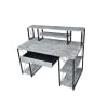 Amiel Executive Home Office Desk in Faux Concrete & Black Finish by Acme - 92875 - Image 3 of 0