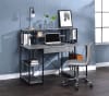 Amiel Executive Home Office Desk in Faux Concrete & Black Finish by Acme - 92875 - Image 5 of 0