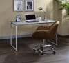 Jurgen Executive Home Office Desk in Faux Concrete & Silver Finish by Acme - 92905 - Image 3 of 0