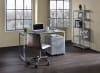 Jurgen Executive Home Office Desk in Faux Concrete & Silver Finish by Acme - 92905 - Image 4 of 0