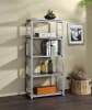 Jurgen Executive Home Office Desk in Faux Concrete & Silver Finish by Acme - 92905 - Image 5 of 0