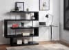 Raceloma Executive Home Office Desk in Clear Glass, Chrome & Black High Gloss Finish by Acme - 93177 - Image 2 of 0