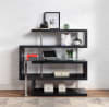 Raceloma Executive Home Office Desk in Clear Glass, Chrome & Black High Gloss Finish by Acme - 93177 - Image 3 of 0