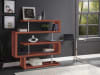 Raceloma Executive Home Office Desk in Clear Glass, Chrome & Walnut High Gloss Finish by Acme - 93183 - Image 2 of 0