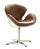 Brancaster Accent Chair in Retro Brown Top Grain Leather & Aluminum Finish by Acme - 96553 - Image 2 of 0