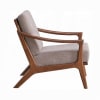 Lide Accent Chair in Light Brown Fabric and Brown Finish by Acme - AC02378 - Image 2 of 0
