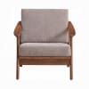 Lide Accent Chair in Light Brown Fabric and Brown Finish by Acme - AC02378 - Image 3 of 0