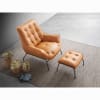 Zusa Accent Chair and Ottoman in Sandstone Top Grain Leather Finish by Acme - AC02379 - Image 3 of 0