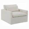 Naveen Swivel Chair w/Pillow in Ivory Fabric Finish by Acme - AC03142 - Image 2 of 0