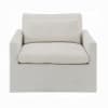 Naveen Swivel Chair w/Pillow in Ivory Fabric Finish by Acme - AC03142 - Image 3 of 0