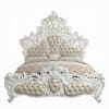 Vanaheim Eastern King Bed in Beige Synthetic Leather and Antique White Finish by Acme - BD00671EK - Image 1 of 0