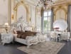 Vanaheim Eastern King Bed in Beige Synthetic Leather and Antique White Finish by Acme - BD00671EK - Image 2 of 0