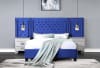 Damazy Bed in Blue Velvet Finish by Acme - BD00973Q - Image 1 of 0
