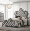 Perine 6 Piece Bedroom Set in Gray Velvet Finish by Acme - BD01062 - Image 3 of 0
