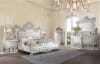 Adara 6 Piece Bedroom Set in White PU & Antique White Finish by Acme - BD01248 - Image 1 of 0