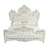 Adara Bed in White PU & Antique White Finish by Acme - BD01248EK - Image 2 of 0