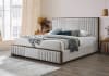 Kaleea Bed in Light Gray Chenille & Walnut Finish by Acme - BD02468Q - Image 2 of 0