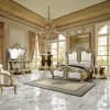 Desiderius Transitional Eastern King Bed in Antique Gold and Brown Finish by Acme - BD20001EK - Image 2 of 0