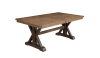 Pascaline 7 Piece Dining Room Set in Gray Fabric, Rustic Brown & Oak Finish by Acme - DN00702 - Image 4 of 0