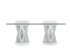 Noralie 7 Piece Dining Room Set in Mirrored & Faux Diamonds Finish by Acme - DN00722-70142 - Image 2 of 0