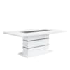Elizaveta 7 Piece Dining Room Set in Gray Velvet, Faux Crystal Diamonds & High Gloss White Finish by Acme - DN00814 - Image 3 of 0