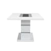 Elizaveta 7 Piece Dining Room Set in Gray Velvet, Faux Crystal Diamonds & High Gloss White Finish by Acme - DN00814 - Image 4 of 0