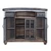 3 Piece Rahma Bar Table Set in Antique Ebony Top Grain Leather & Aluminum Finish by Acme - DN01019 - Image 5 of 0