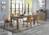 Abiram 7 Piece Dining Room Set in Brown PU & Rustic Oak Finish by Acme - DN01028 - Image 1 of 0