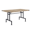 Edina 7 Piece Dining Room Set in Oak & Sandy Black Finish by Acme - DN01057 - Image 3 of 0