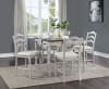 Bettina 5 Piece Counter Height Dining Set in Beige Fabric, Gray & Weathered Oak Finish by Acme - DN01439 - Image 1 of 0