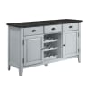 Lanton Server in Natural Marble Top & Antique White Finish by Acme - DN01453 - Image 3 of 0