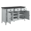 Lanton Server in Natural Marble Top & Antique White Finish by Acme - DN01453 - Image 4 of 0