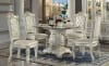 Vendome 5 Piece Round Table Dining Room Set in Synthetic Leather & Antique Pearl Finish by Acme - DN01524 - Image 1 of 0