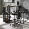 Zudora 3 Piece Counter Height Dining Set in Synthetic Leather, Antique Oak & Black Finish by Acme - DN01755 - Image 1 of 0