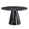 Hollis 5 Piece Round Table Dining Room Set in Gray Velvet & Engineered Stone Finish by Acme - DN02155 - Image 2 of 0