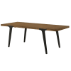 Hillary 7 Piece Dining Room Set in Brown Leather Aire, Walnut & Black Finish by Acme - DN02305 - Image 2 of 0