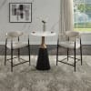 Jaramillo 3 Piece Counter Height Dining Room Set in Beige Linen and Black Finish by Acme - DN02655-DN02717 - Image 1 of 0