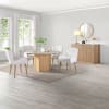 Qwin 5 Piece Round Dining Room Set in Natural Marble and Oak Finish by Acme - DN02875 - Image 1 of 0