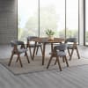 Keiki 5 Piece Round Dining Room Set in Grey and Walnut Finish by Acme - DN02915 - Image 1 of 0