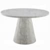 Kacey 5 Piece Round Dining Room Set in Engineered Stone and Natural Finish by Acme - DN03715 - Image 3 of 0